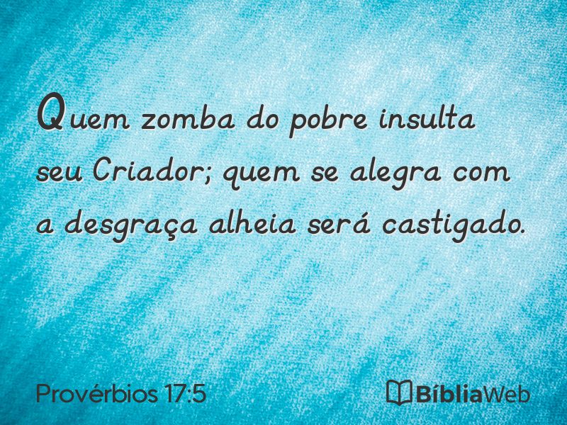 Provérbios 17:5 em imagem para compartilhar