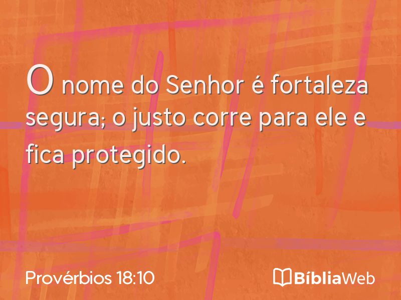 Provérbios 18:10 em imagem para compartilhar