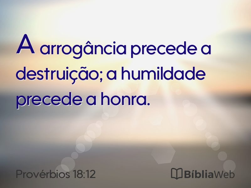Provérbios 18:12 em imagem para compartilhar