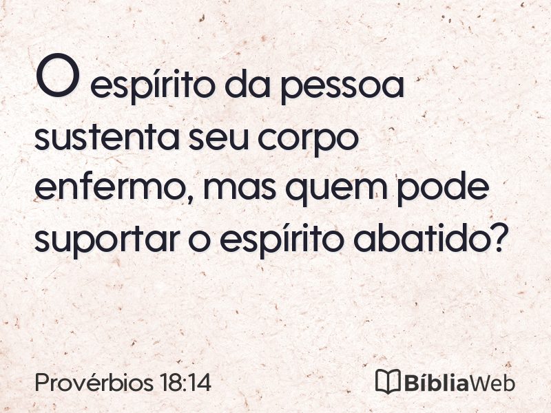 Provérbios 18:14 em imagem para compartilhar