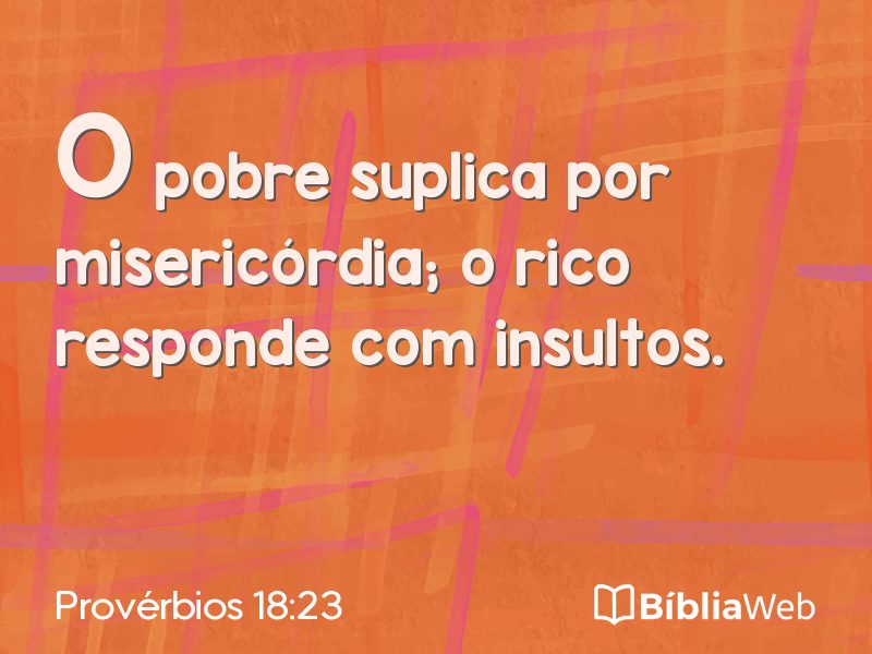 Provérbios 18:23 em imagem para compartilhar