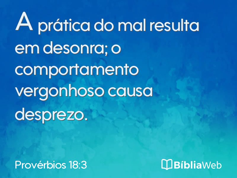 Provérbios 18:3 em imagem para compartilhar