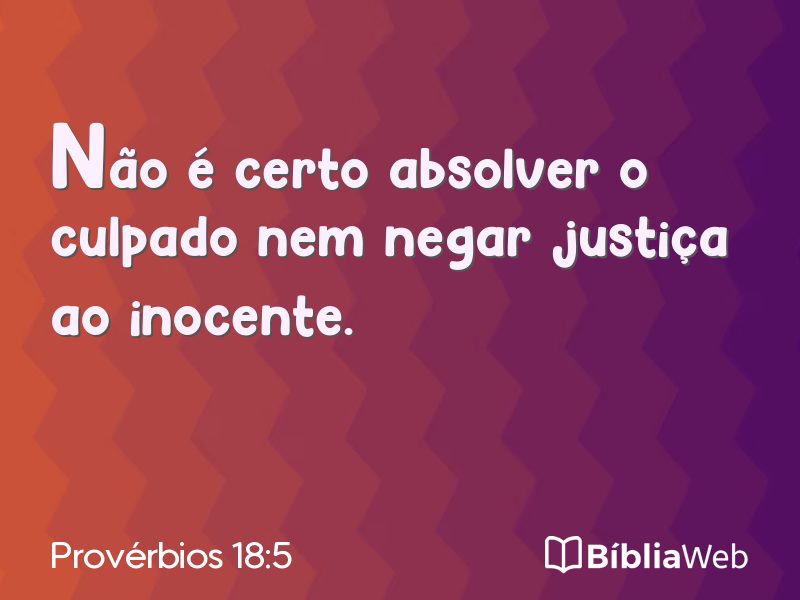 Provérbios 18:5 em imagem para compartilhar