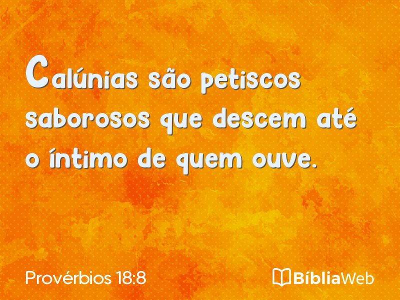 Provérbios 18:8 em imagem para compartilhar