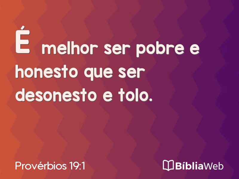Provérbios 19:1 em imagem para compartilhar