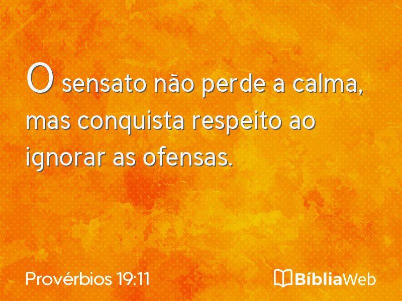 Provérbios 19:11 em imagem para compartilhar
