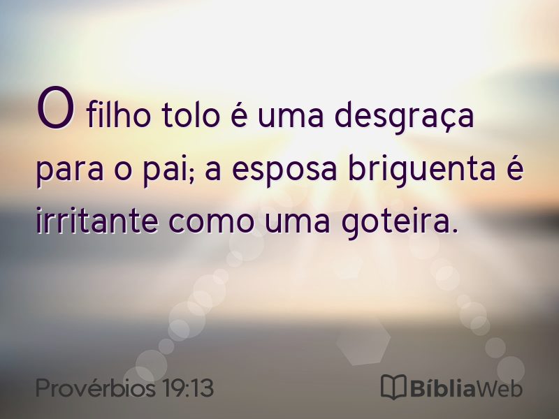 Provérbios 19:13 em imagem para compartilhar