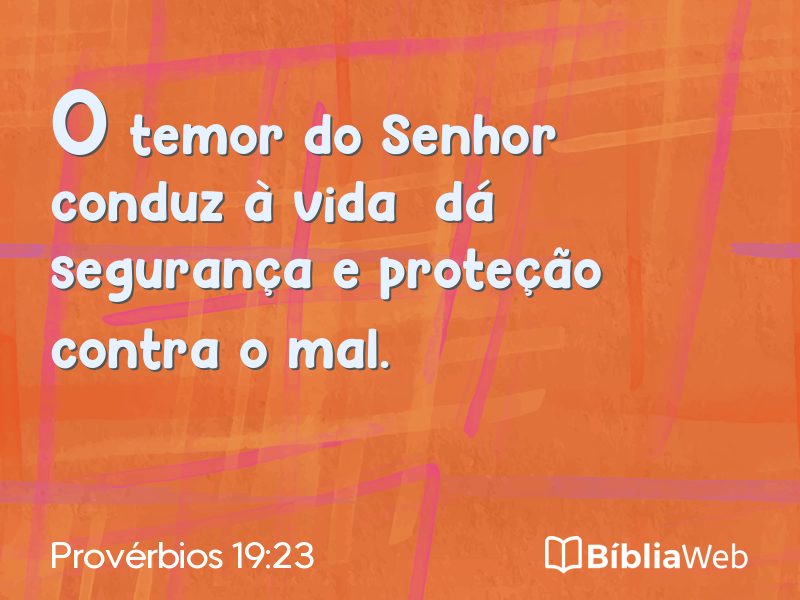 Provérbios 19:23 em imagem para compartilhar