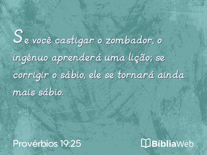 Provérbios 19:25 em imagem para compartilhar
