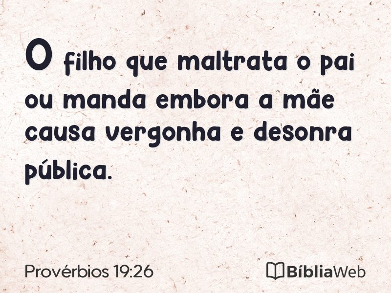 Provérbios 19:26 em imagem para compartilhar