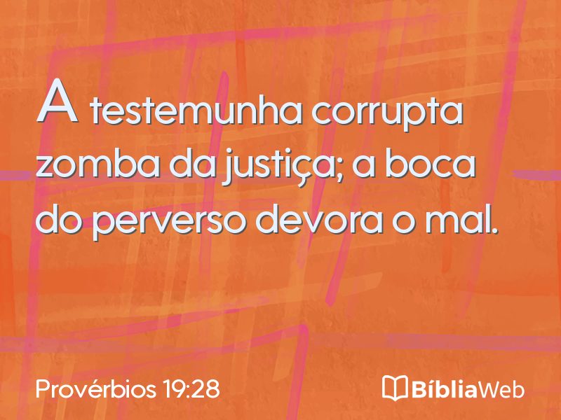 Provérbios 19:28 em imagem para compartilhar