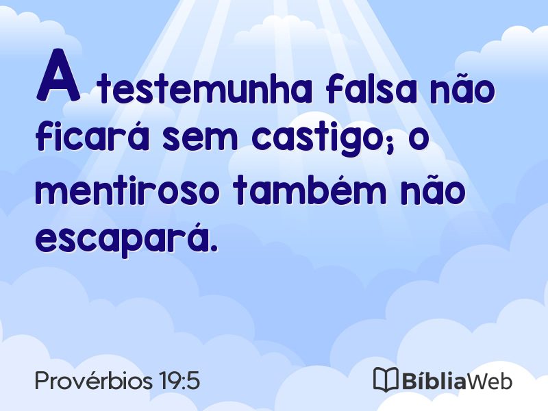 Provérbios 19:5 em imagem para compartilhar