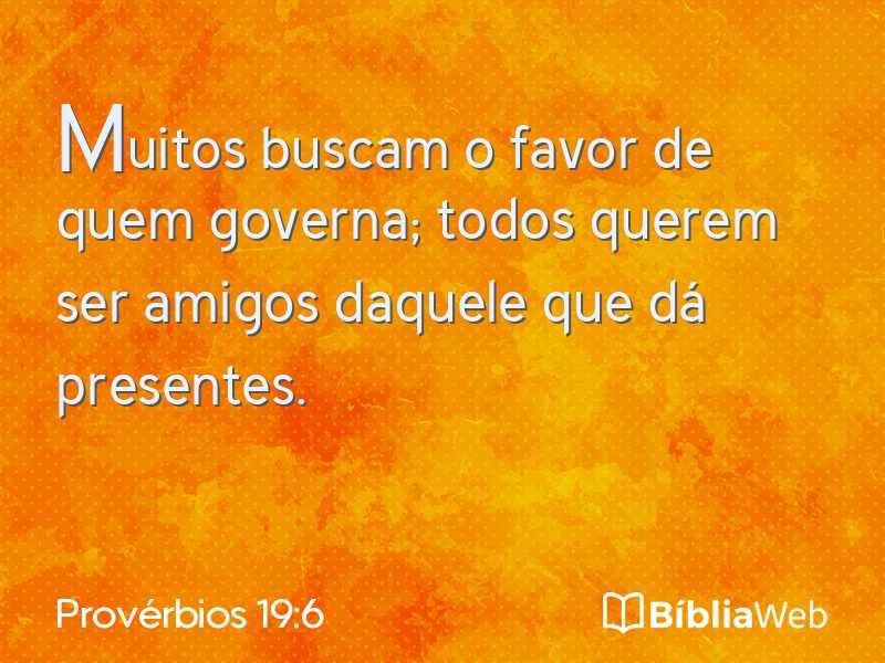 Provérbios 19:6 em imagem para compartilhar