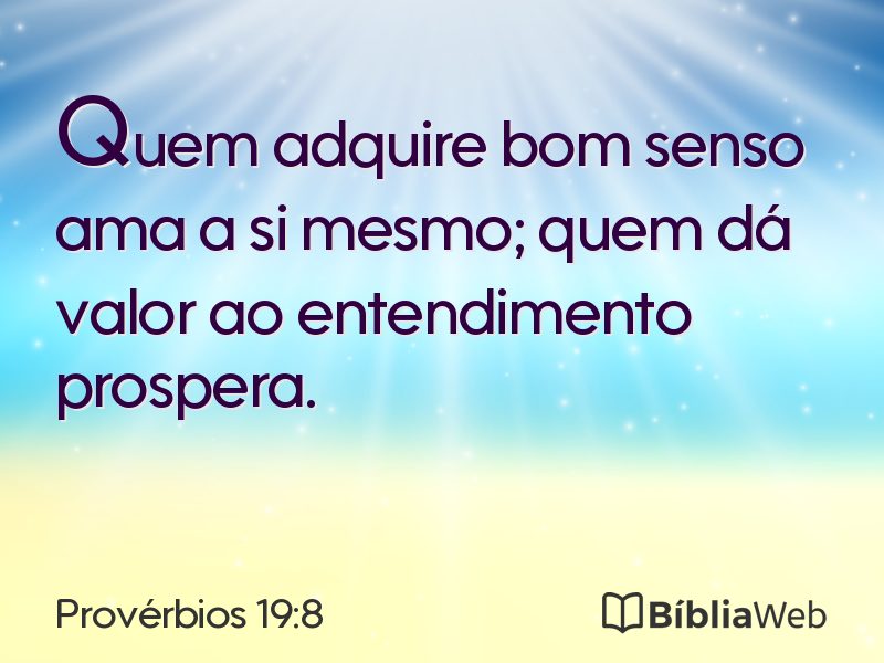 Provérbios 19:8 em imagem para compartilhar