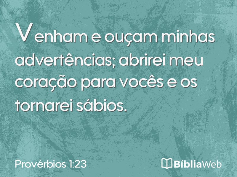 Provérbios 1:23 em imagem para compartilhar