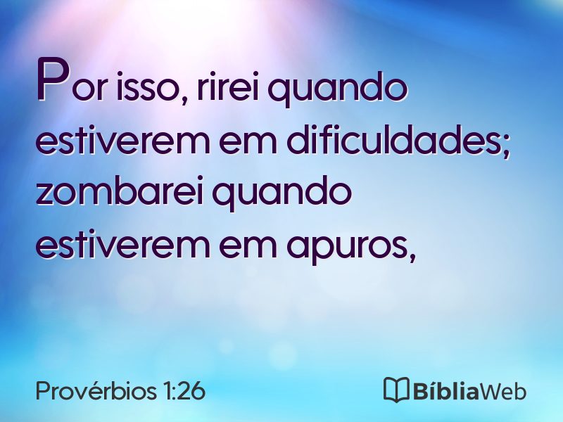 Provérbios 1:26 em imagem para compartilhar