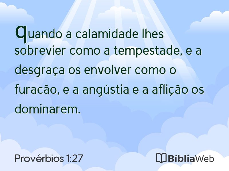 Provérbios 1:27 em imagem para compartilhar