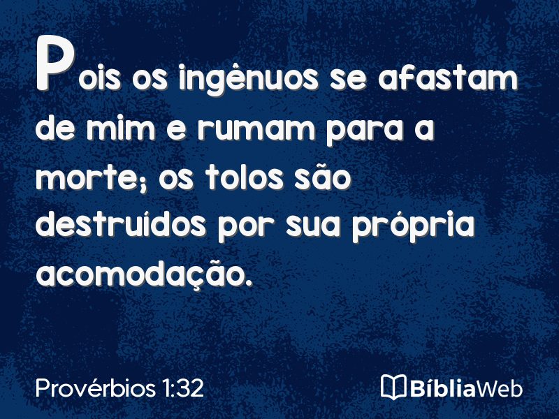 Provérbios 1:32 em imagem para compartilhar