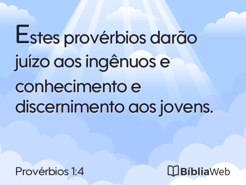 Provérbios 1:4 em imagem para compartilhar