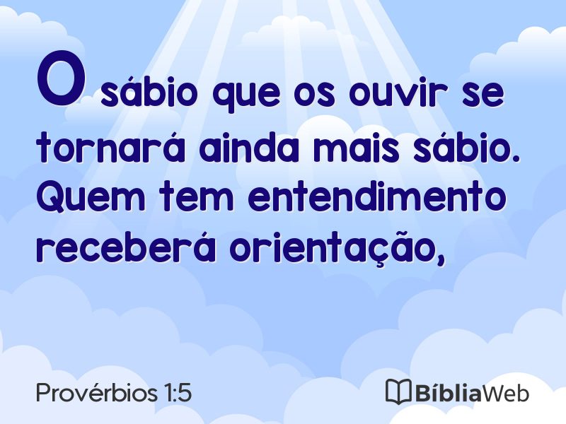 Provérbios 1:5 em imagem para compartilhar