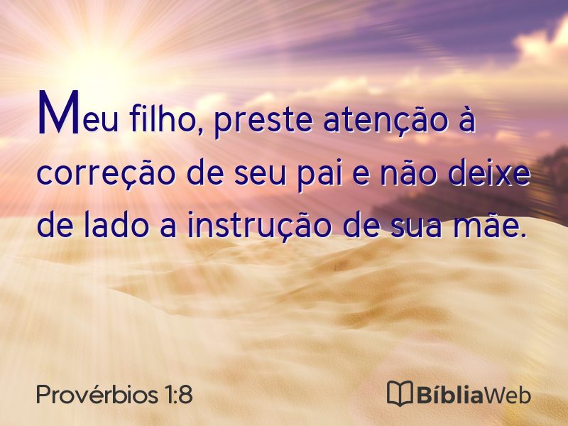 Provérbios 1:8 em imagem para compartilhar