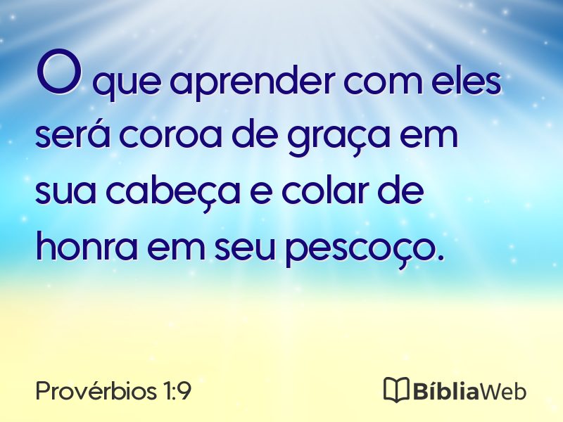 Provérbios 1:9 em imagem para compartilhar