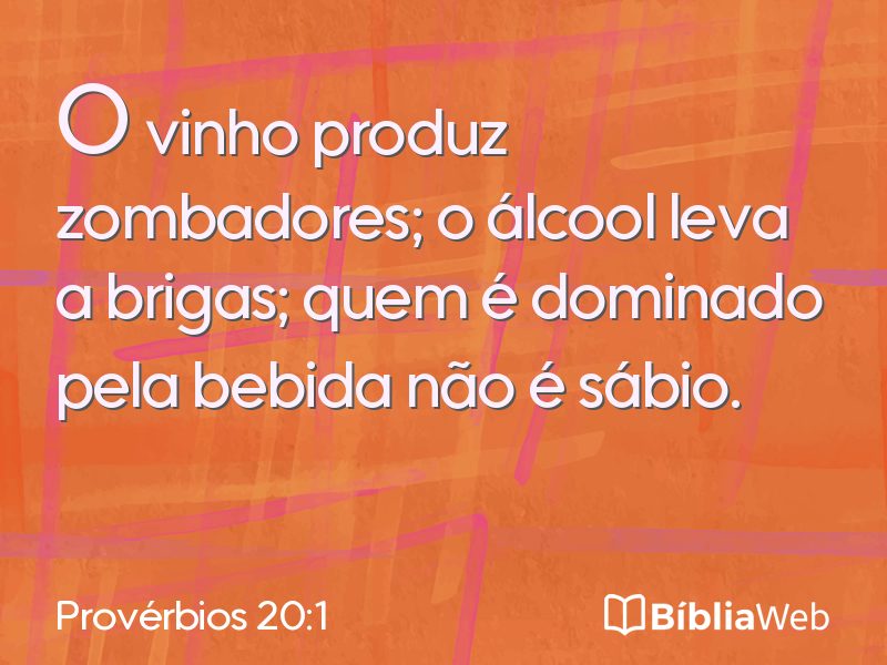 Provérbios 20:1 em imagem para compartilhar