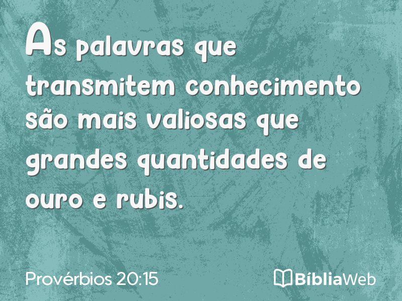 Provérbios 20:15 em imagem para compartilhar