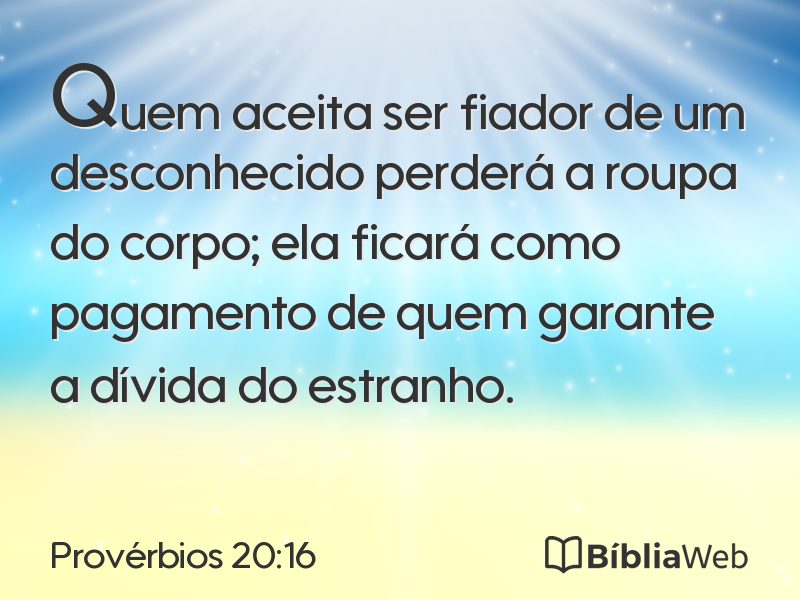 Provérbios 20:16 em imagem para compartilhar