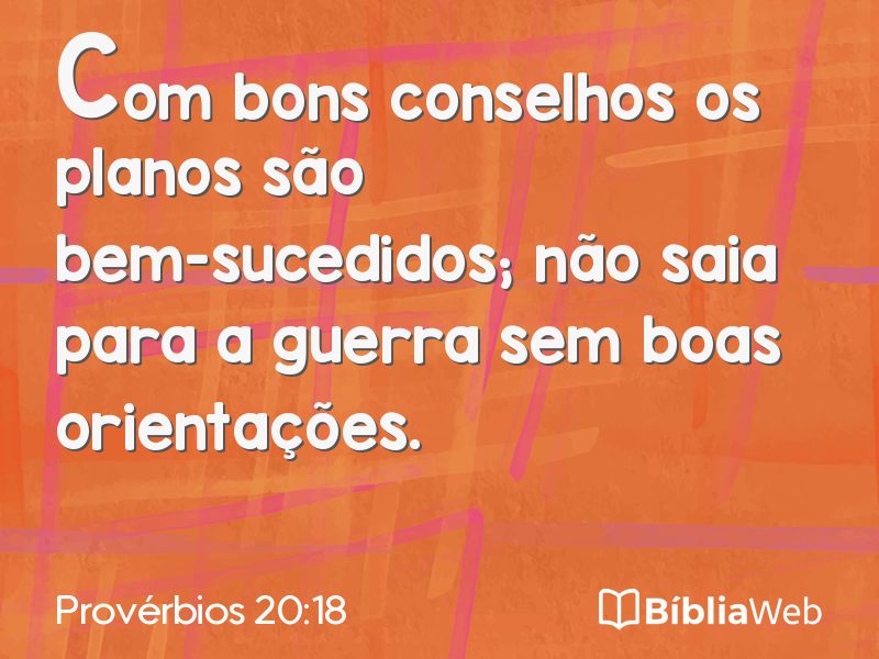 Provérbios 20:18 em imagem para compartilhar