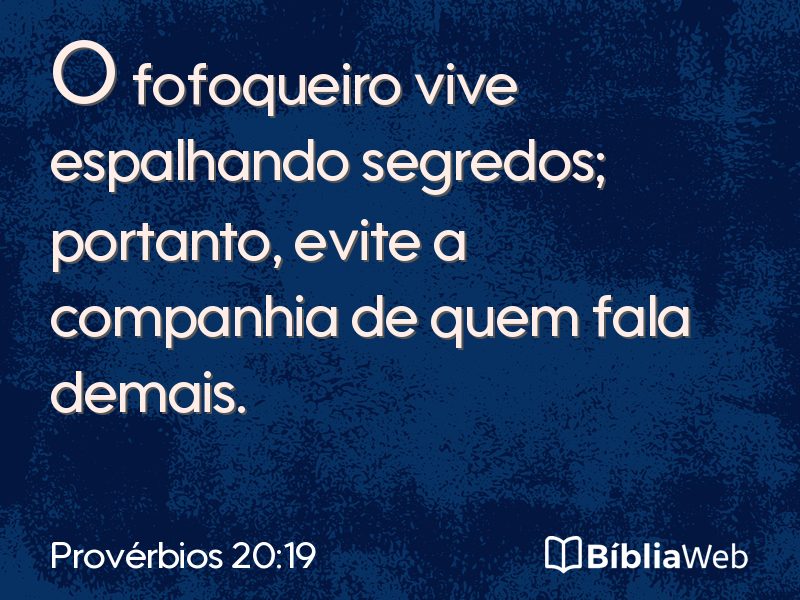 Provérbios 20:19 em imagem para compartilhar