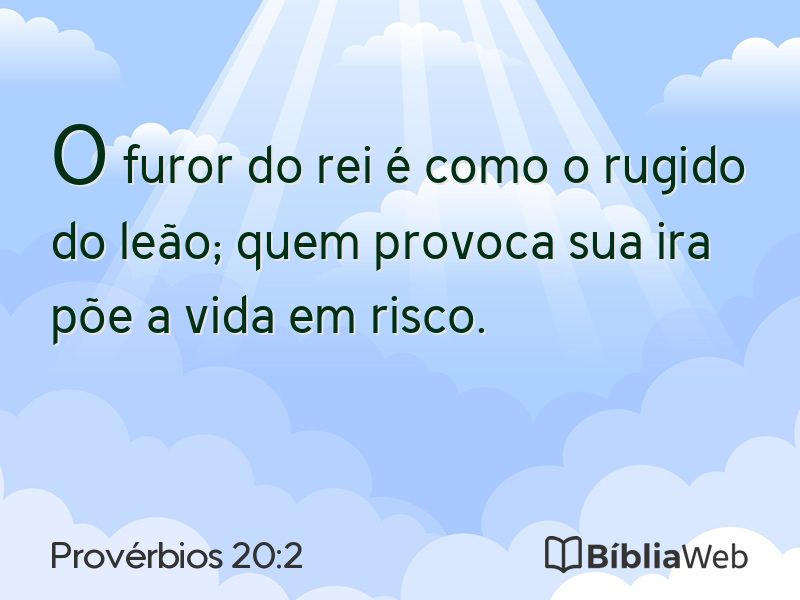 Provérbios 20:2 em imagem para compartilhar