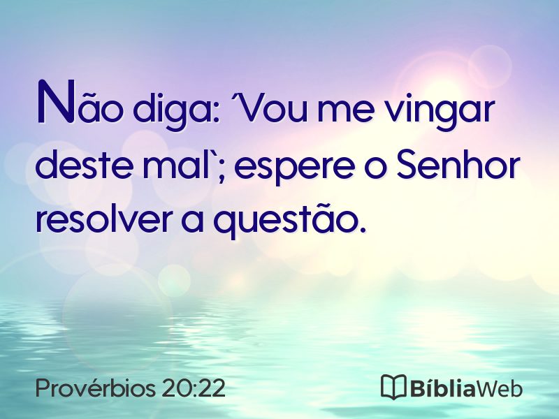 Provérbios 20:22 em imagem para compartilhar