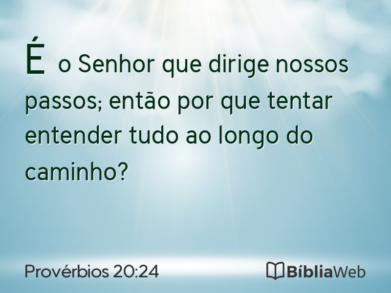 Provérbios 20:24 em imagem para compartilhar