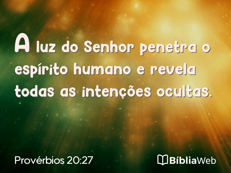 Provérbios 20:27 em imagem para compartilhar