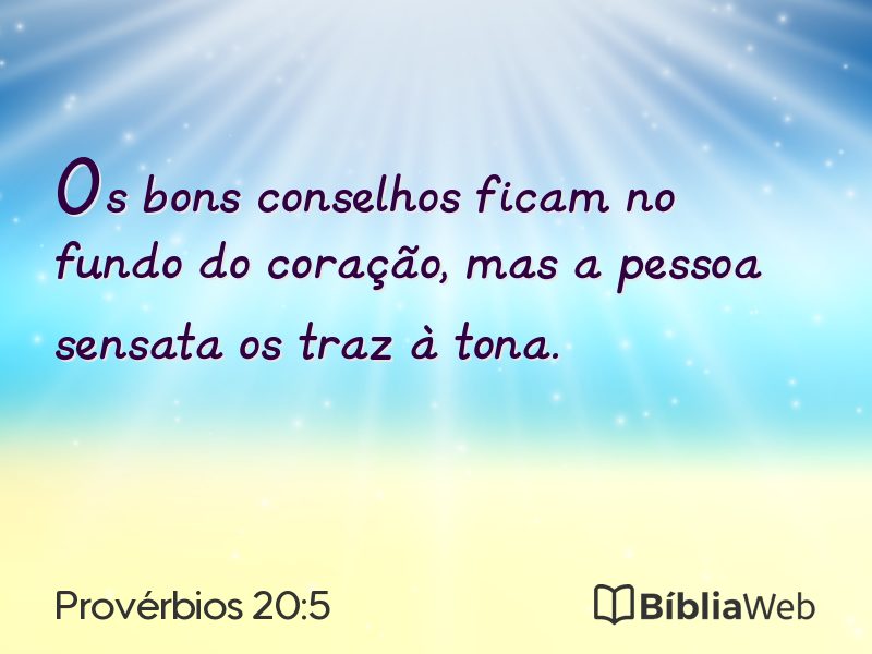 Provérbios 20:5 em imagem para compartilhar