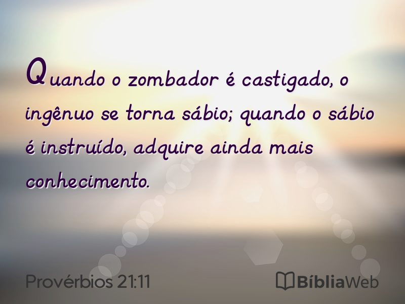 Provérbios 21:11 em imagem para compartilhar