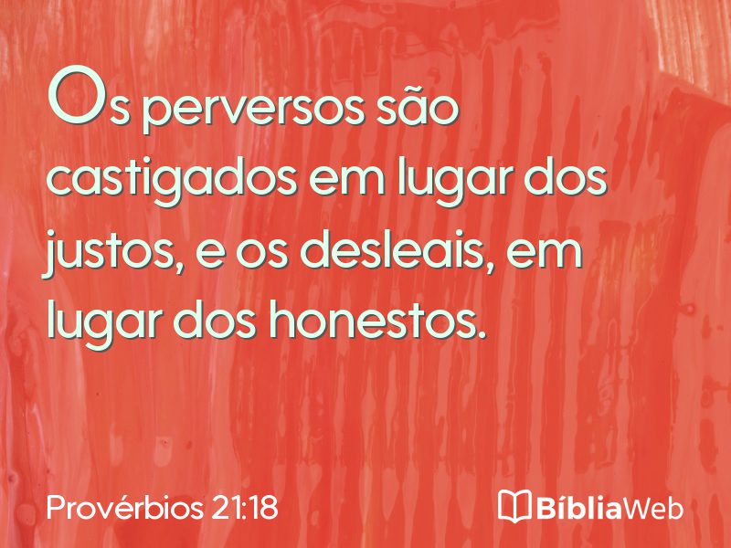 Provérbios 21:18 em imagem para compartilhar