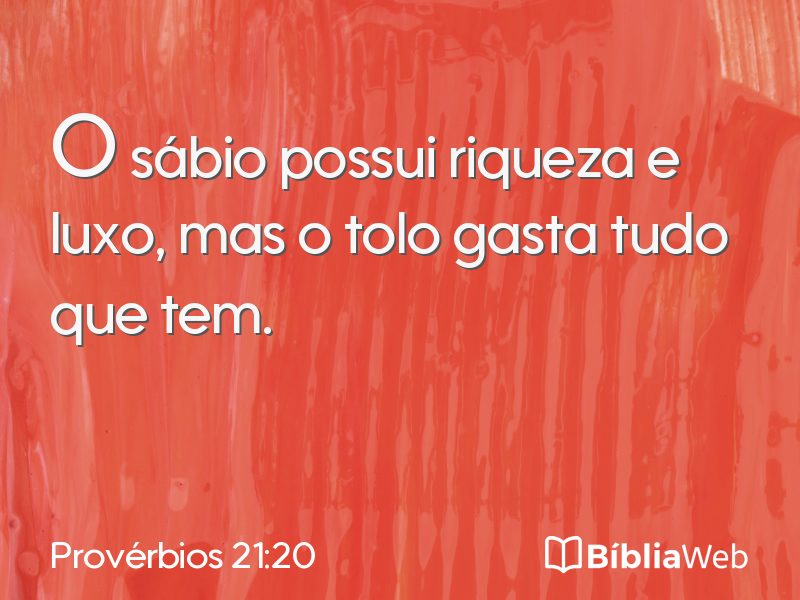 Provérbios 21:20 em imagem para compartilhar