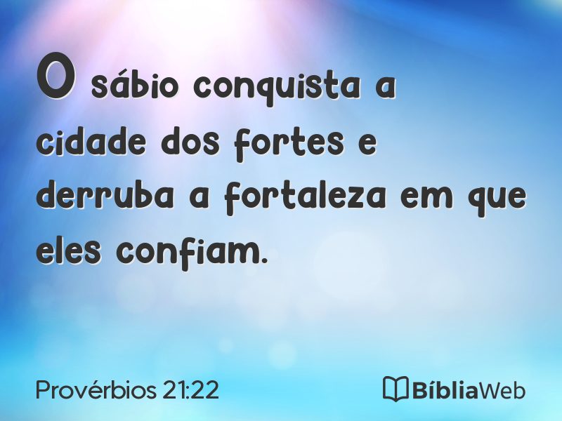 Provérbios 21:22 em imagem para compartilhar