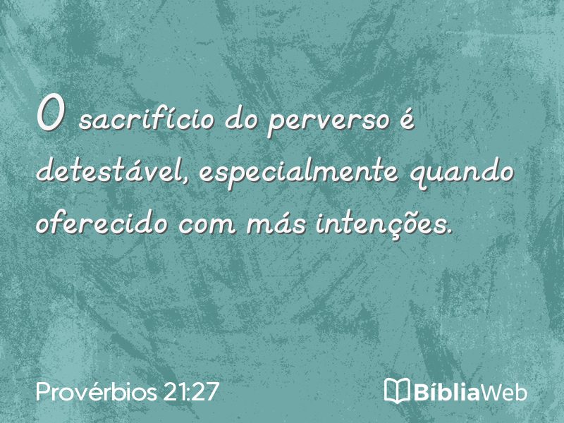 Provérbios 21:27 em imagem para compartilhar