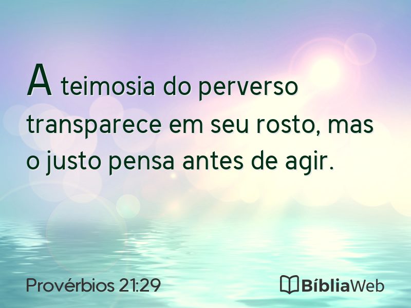 Provérbios 21:29 em imagem para compartilhar