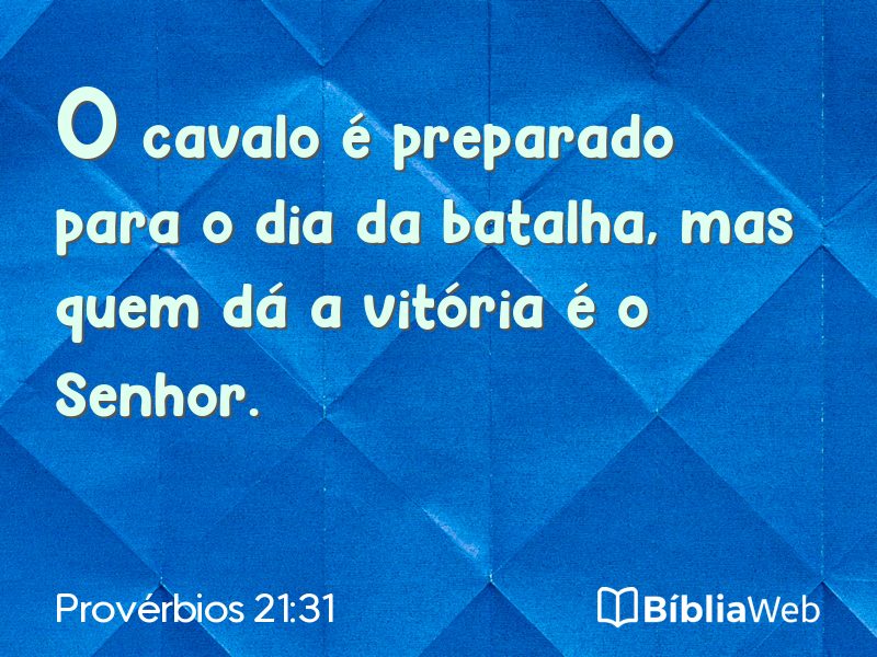 Provérbios 21:31 em imagem para compartilhar