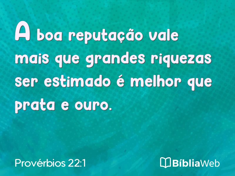 Provérbios 22:1 em imagem para compartilhar