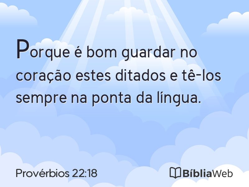 Provérbios 22:18 em imagem para compartilhar