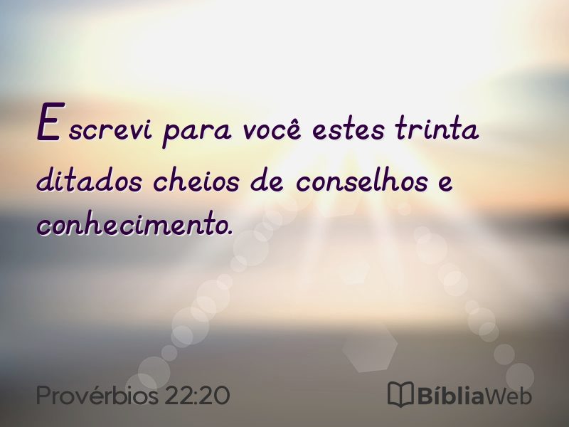 Provérbios 22:20 em imagem para compartilhar