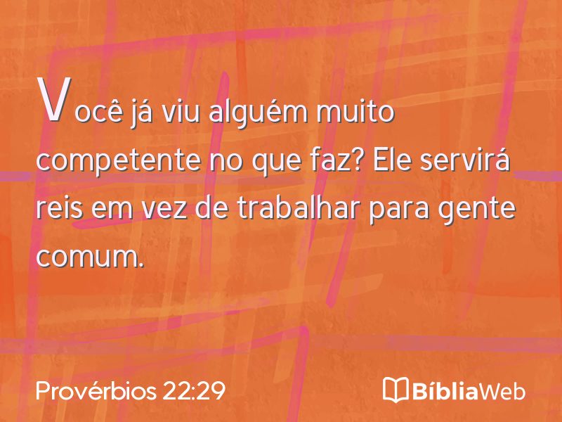 Provérbios 22:29 em imagem para compartilhar