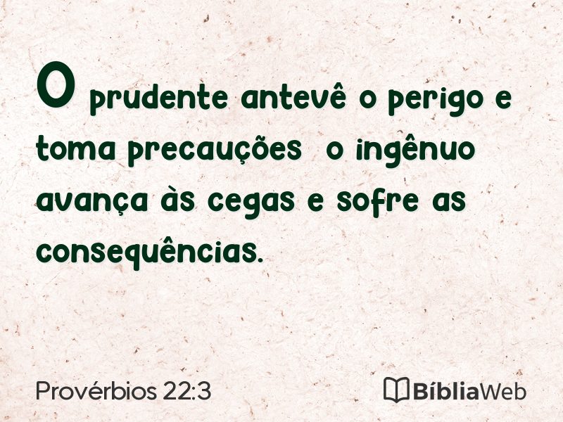 Provérbios 22:3 em imagem para compartilhar