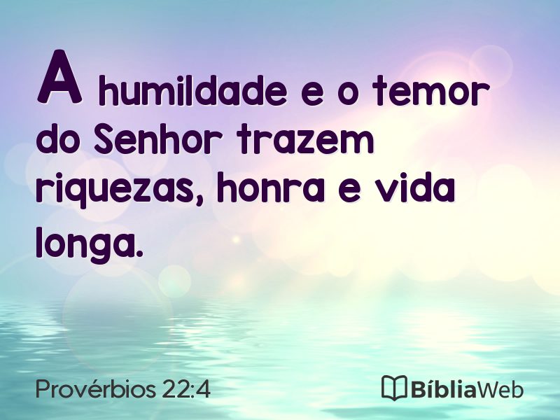 Provérbios 22:4 em imagem para compartilhar