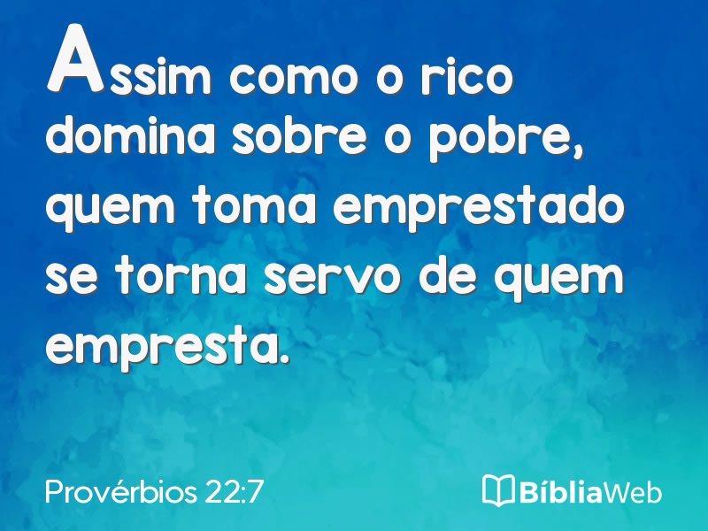 Provérbios 22:7 em imagem para compartilhar